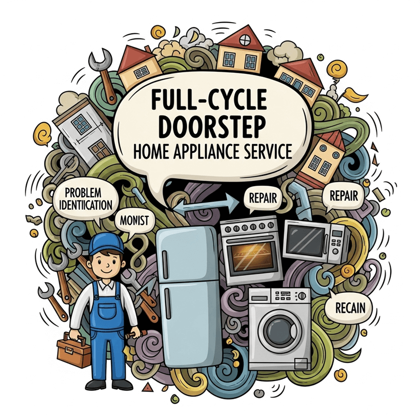 Quick Fix Technician Repairing Washing Machine